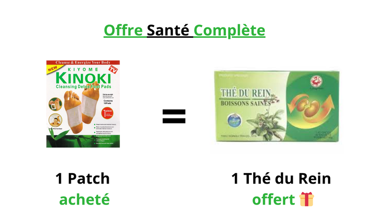 OFFRE SANTE COMPLETE: 1 Patch detox acheté = 1 Thé du Rein offert